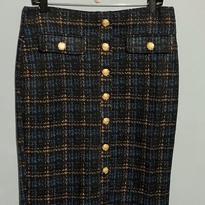 SELLING NYCC TWEED SKIRT FOR WOMEN SIZE M MULTICOLORED BNWT STRECH MATERIAL FAB